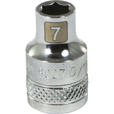 Dynamic 3/8" Drive, 7mm Metric Socket, 6 Points D008007